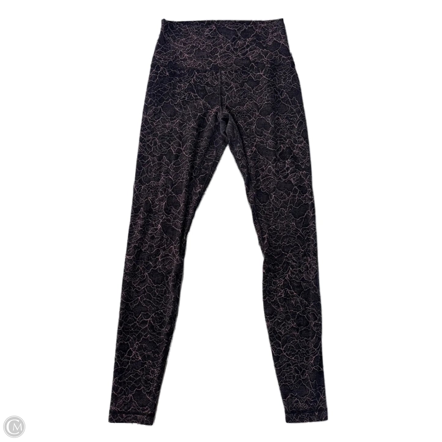 Athletic Leggings By Lululemon In Black & Pink, Size: S