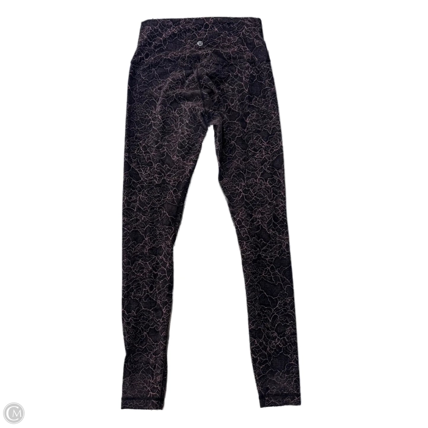 Athletic Leggings By Lululemon In Black & Pink, Size: S