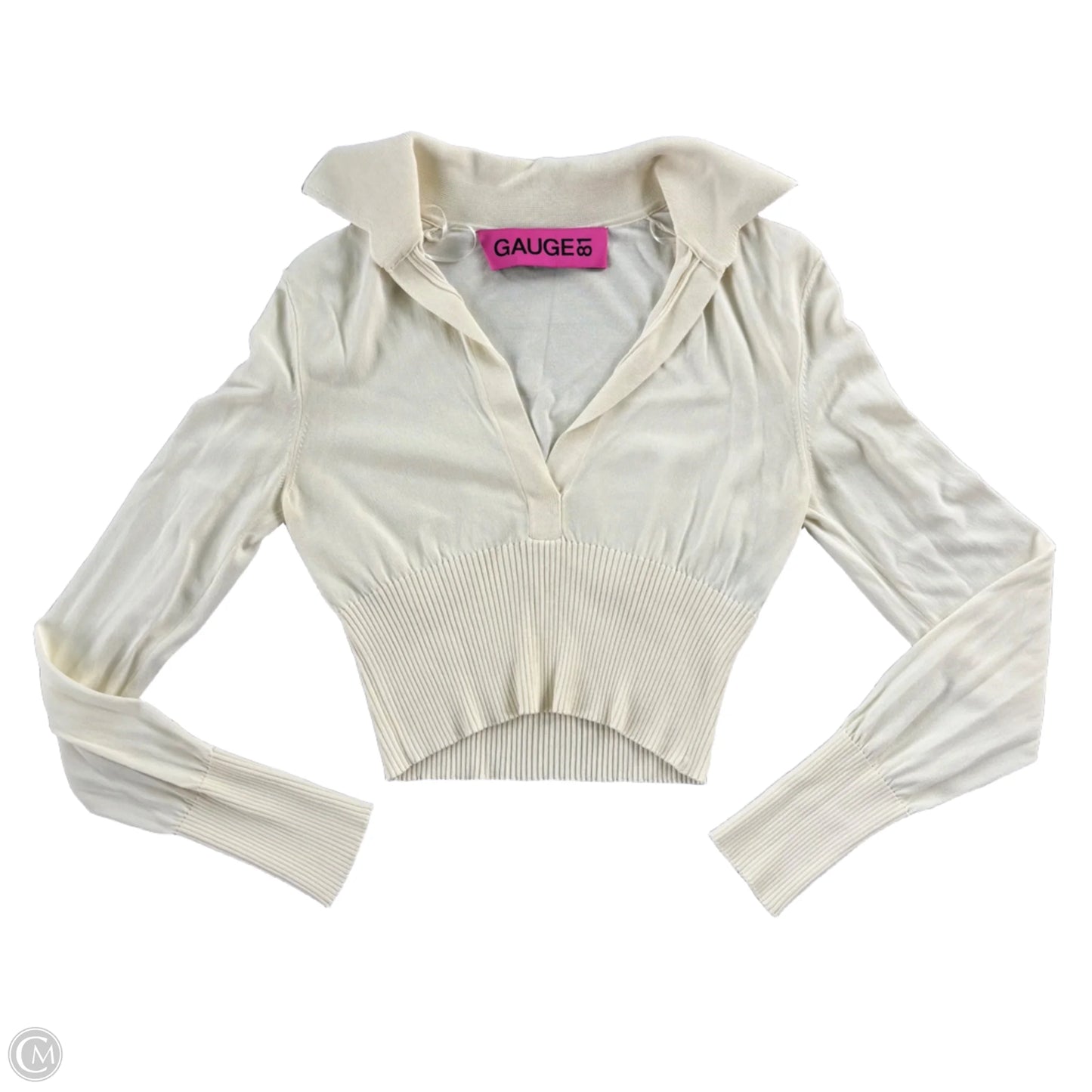 Top Long Sleeve By Gauge 81 In Ivory, Size: Xs