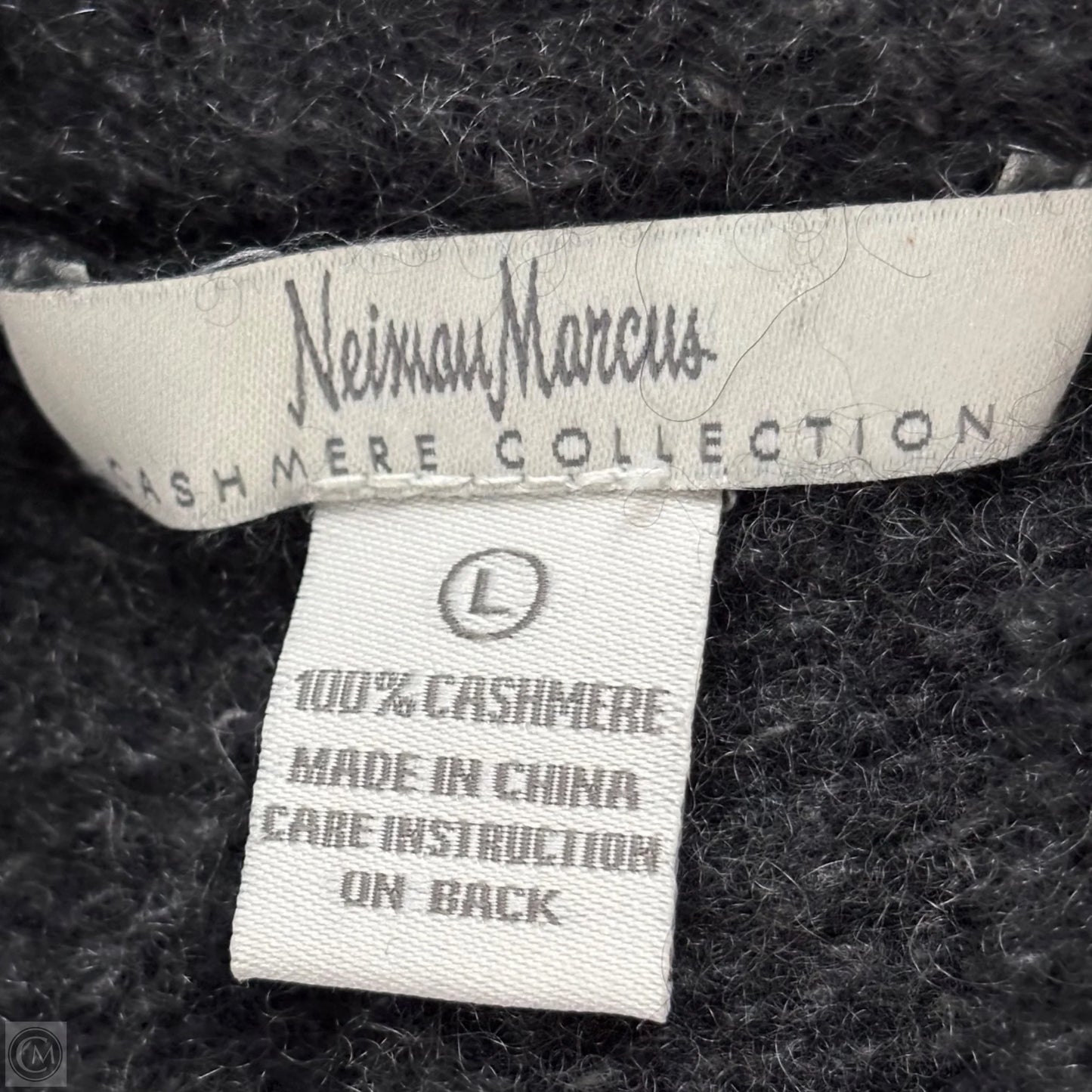 Sweater Cardigan Designer By Neiman Marcus In Grey, Size: L