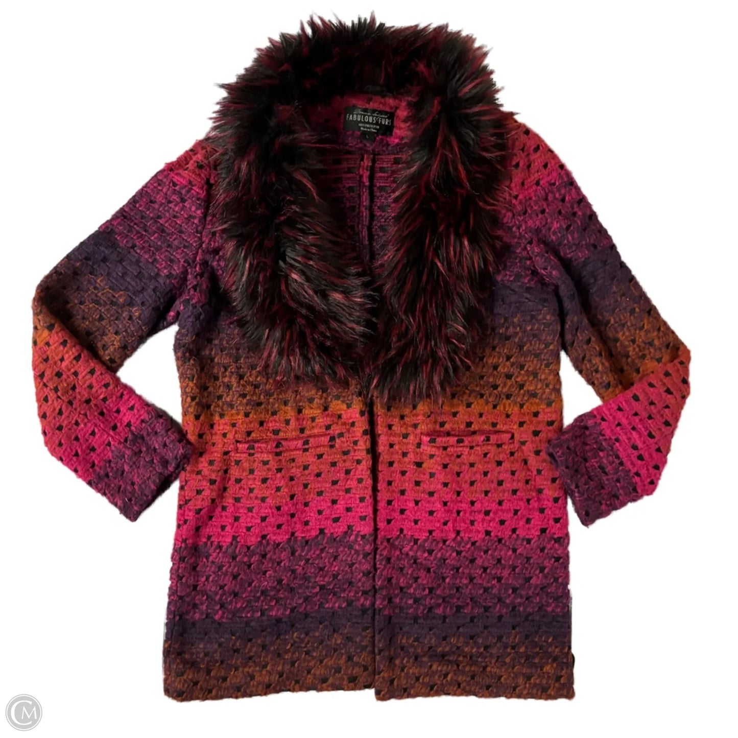 Jacket Other By Donna Salyers In Pink & Purple, Size: L