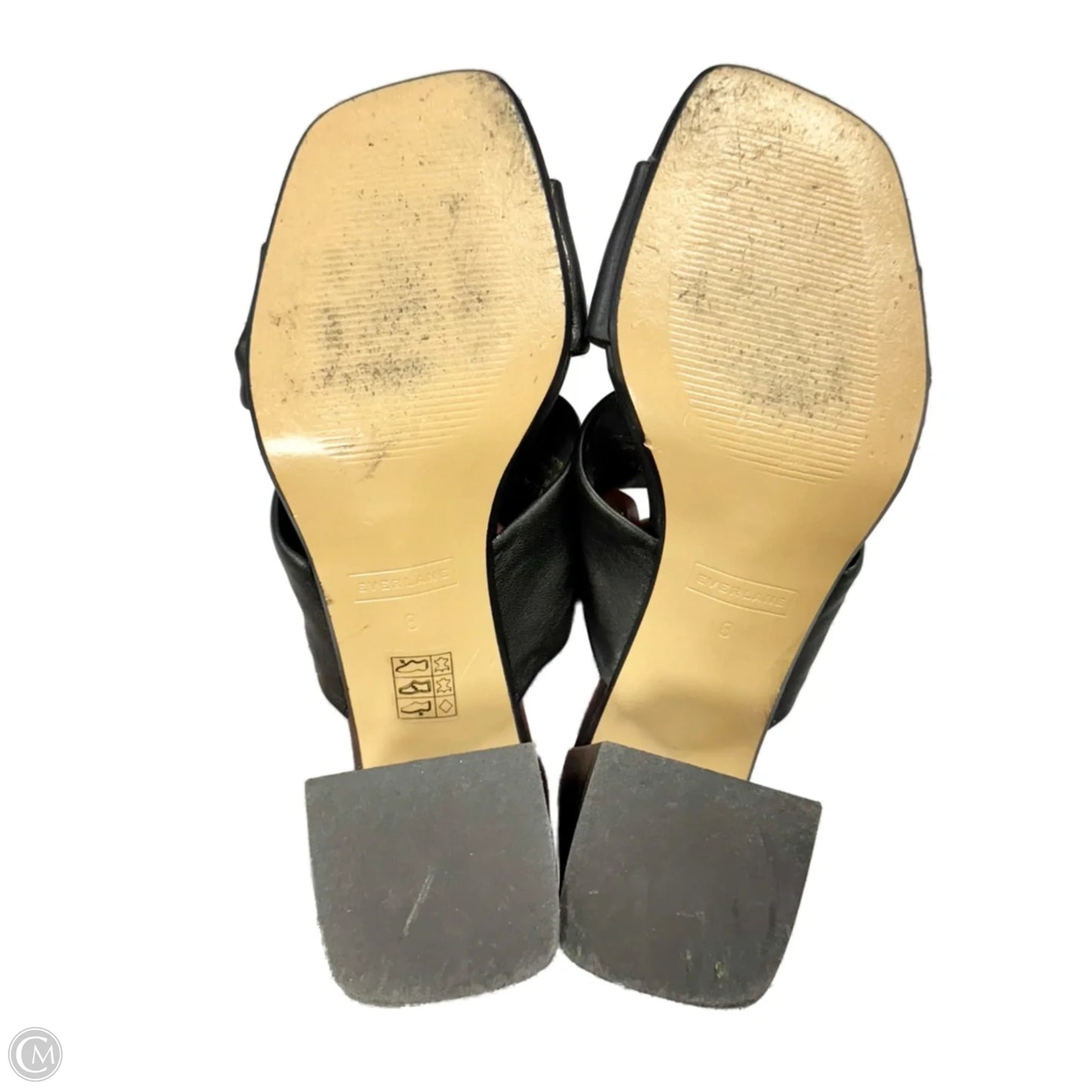 Sandals Heels Block By Everlane In Black, Size: 8