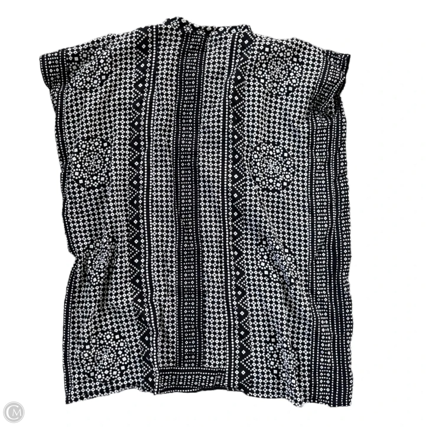 Swimwear Cover-up By Curation Emerson Fry In Black & White, Size: Osfm