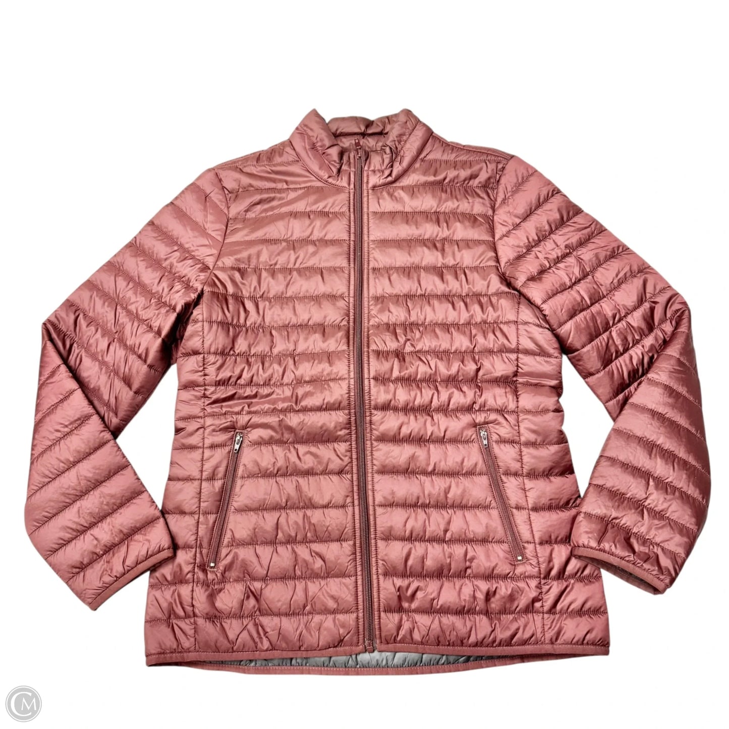 Jacket Puffer & Quilted By Brooks Brothers In Purple, Size: L