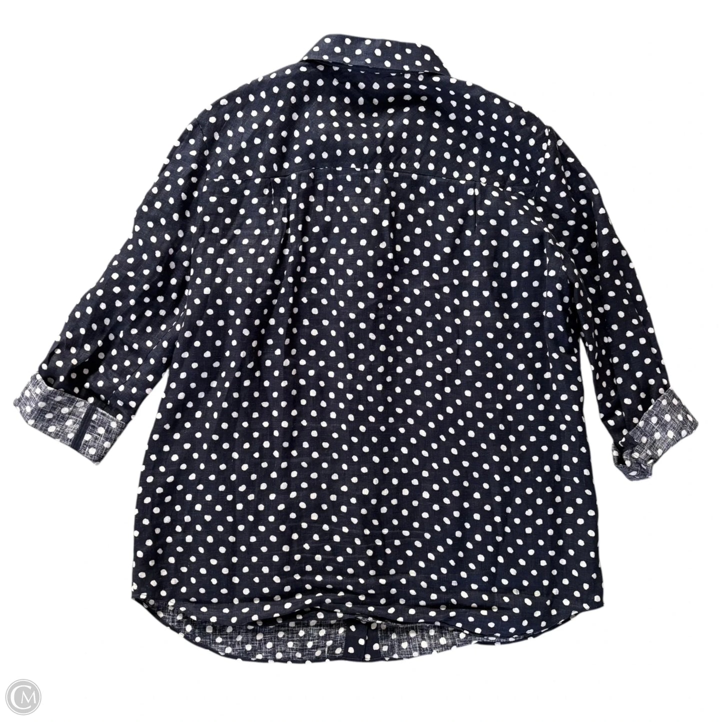 Top Long Sleeve Designer By Lafayette 148 In Polkadot Pattern, Size: M