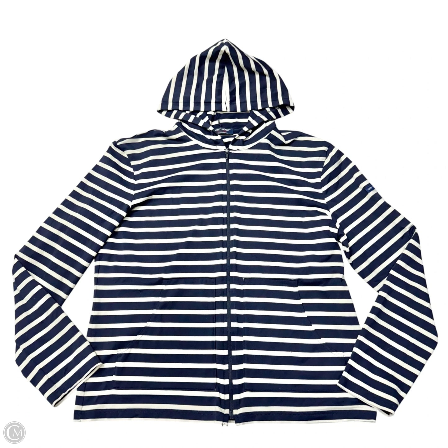 Sweatshirt Hoodie By Saint James In Striped Pattern, Size: M
