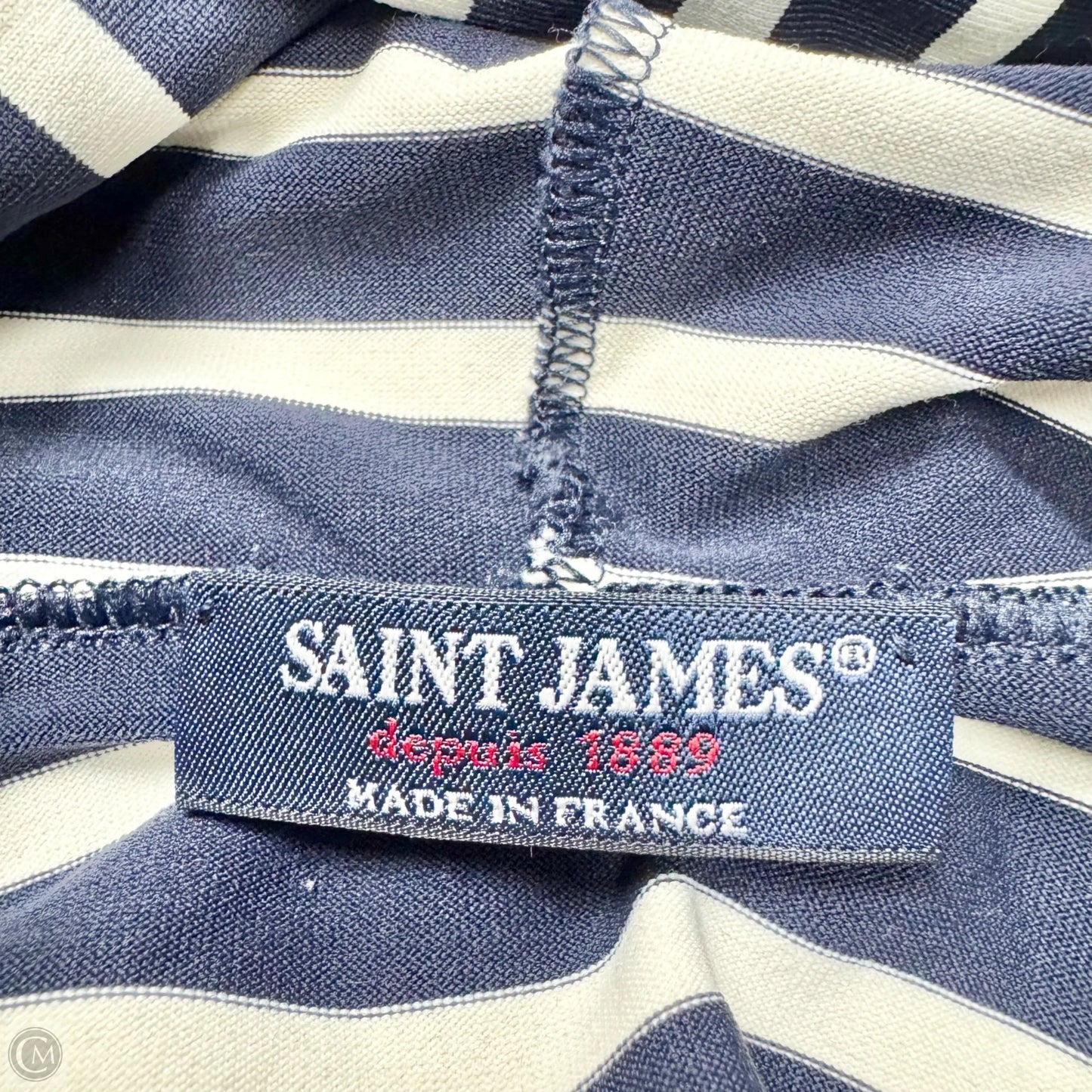 Sweatshirt Hoodie By Saint James In Striped Pattern, Size: M