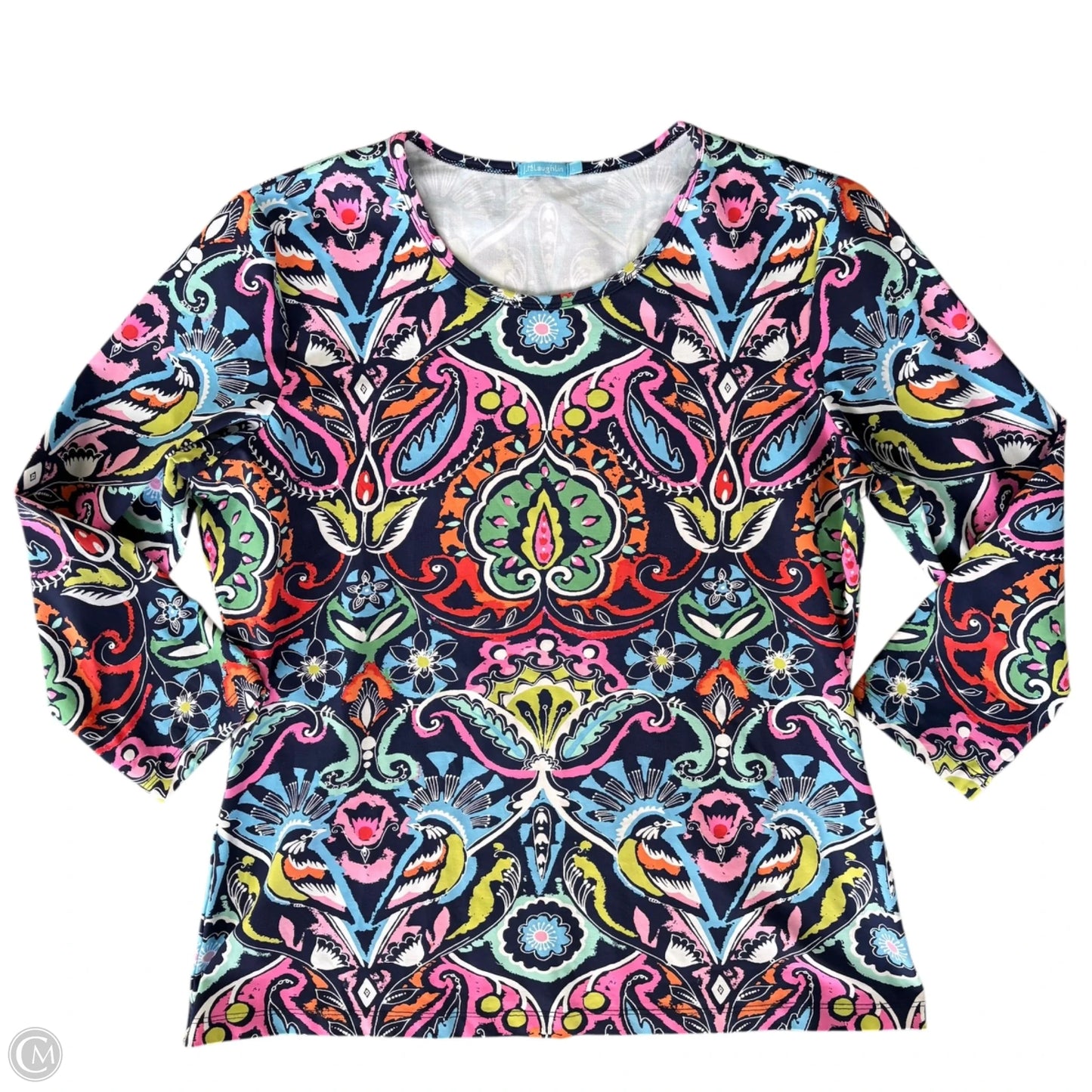 Top 3/4 Sleeve By J Mclaughlin In Multi-colored, Size: L