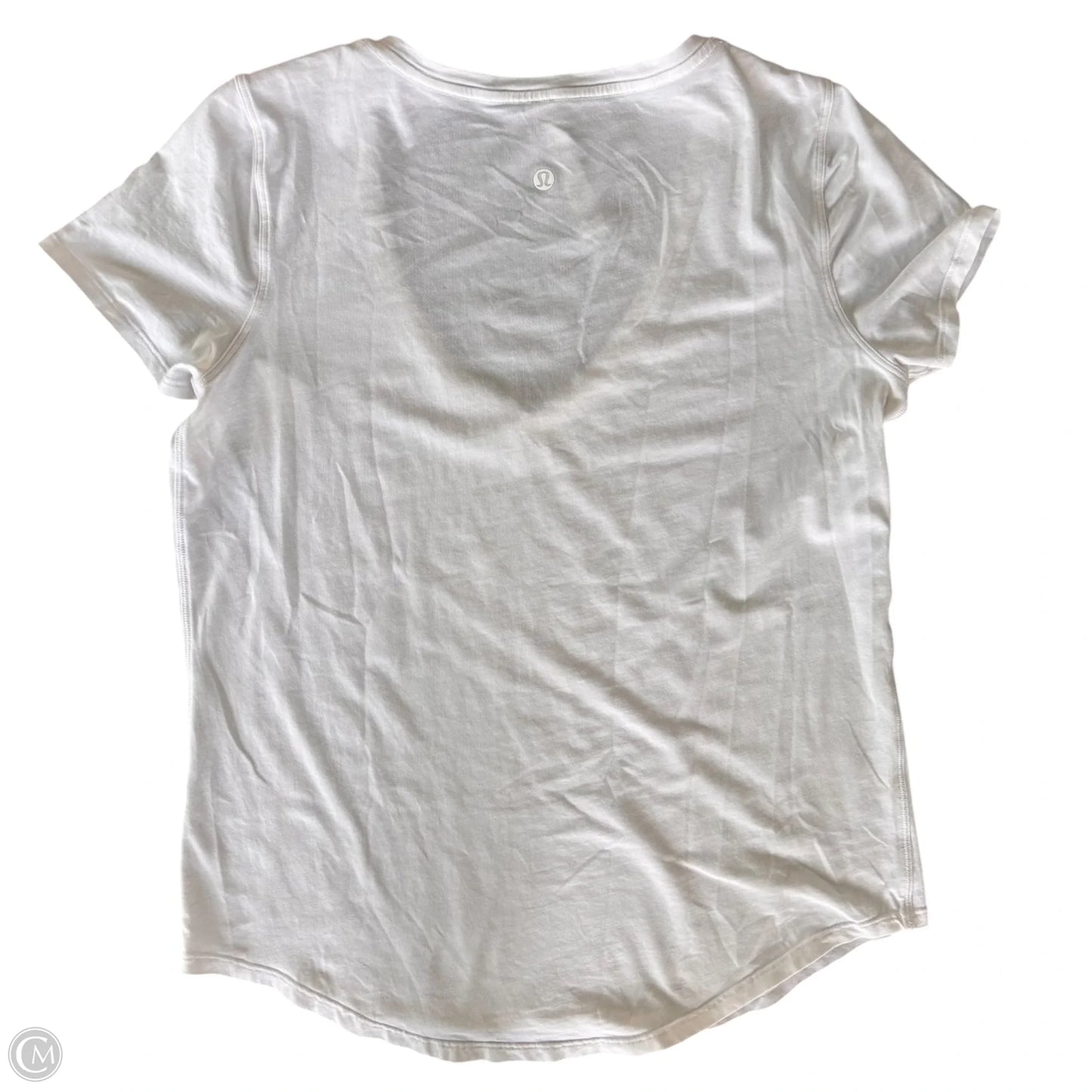 Athletic Top Short Sleeve By Lululemon In White, Size: S