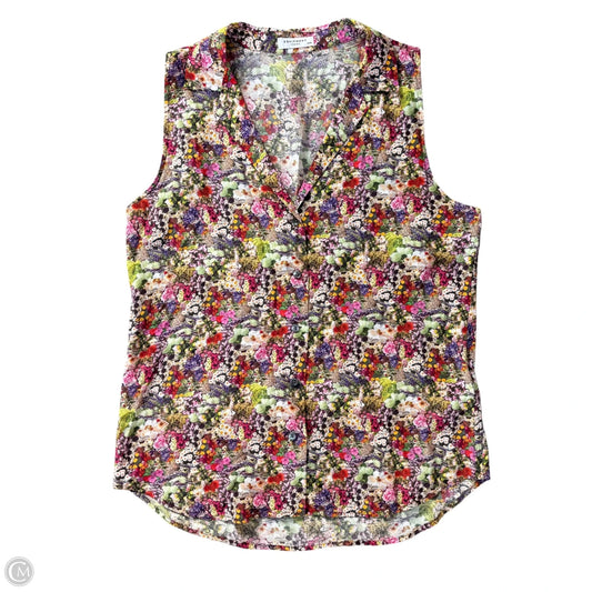 Blouse Sleeveless By Equipment In Floral Print, Size: M