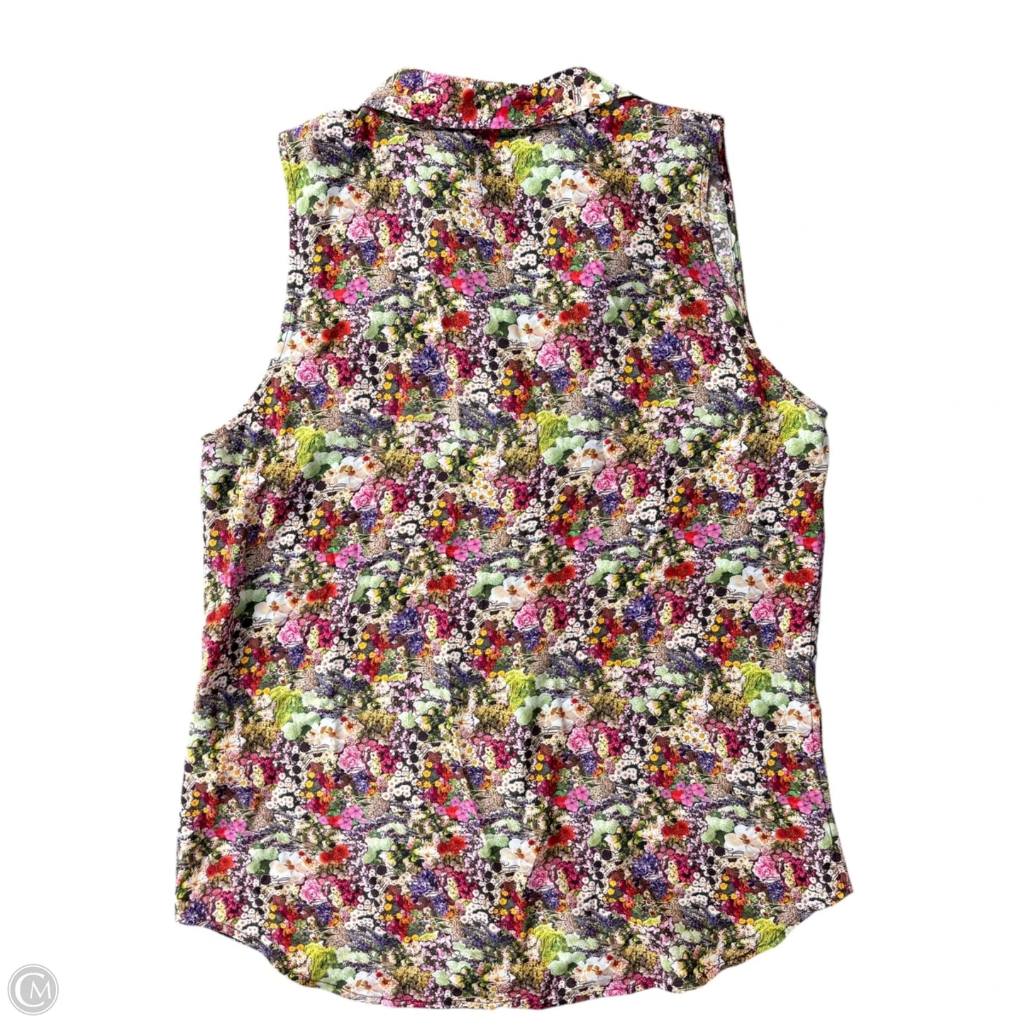 Blouse Sleeveless By Equipment In Floral Print, Size: M
