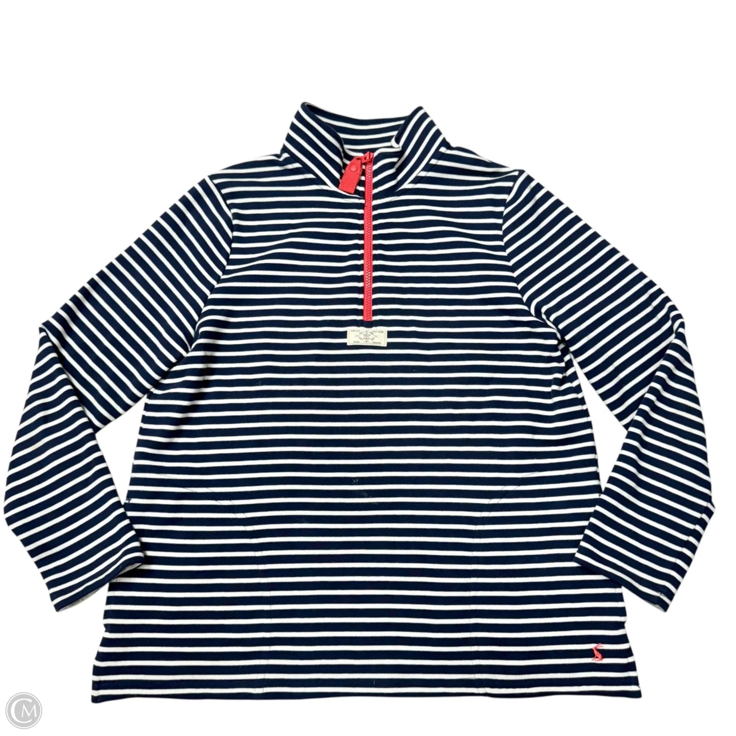 Sweatshirt Collar By Joules In Striped Pattern, Size: M