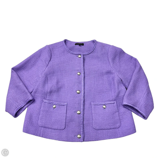 Blazer By Talbots In Purple, Size: Xlp