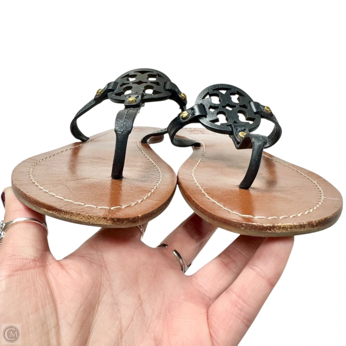 Sandals Designer By Tory Burch In Navy, Size: 8.5