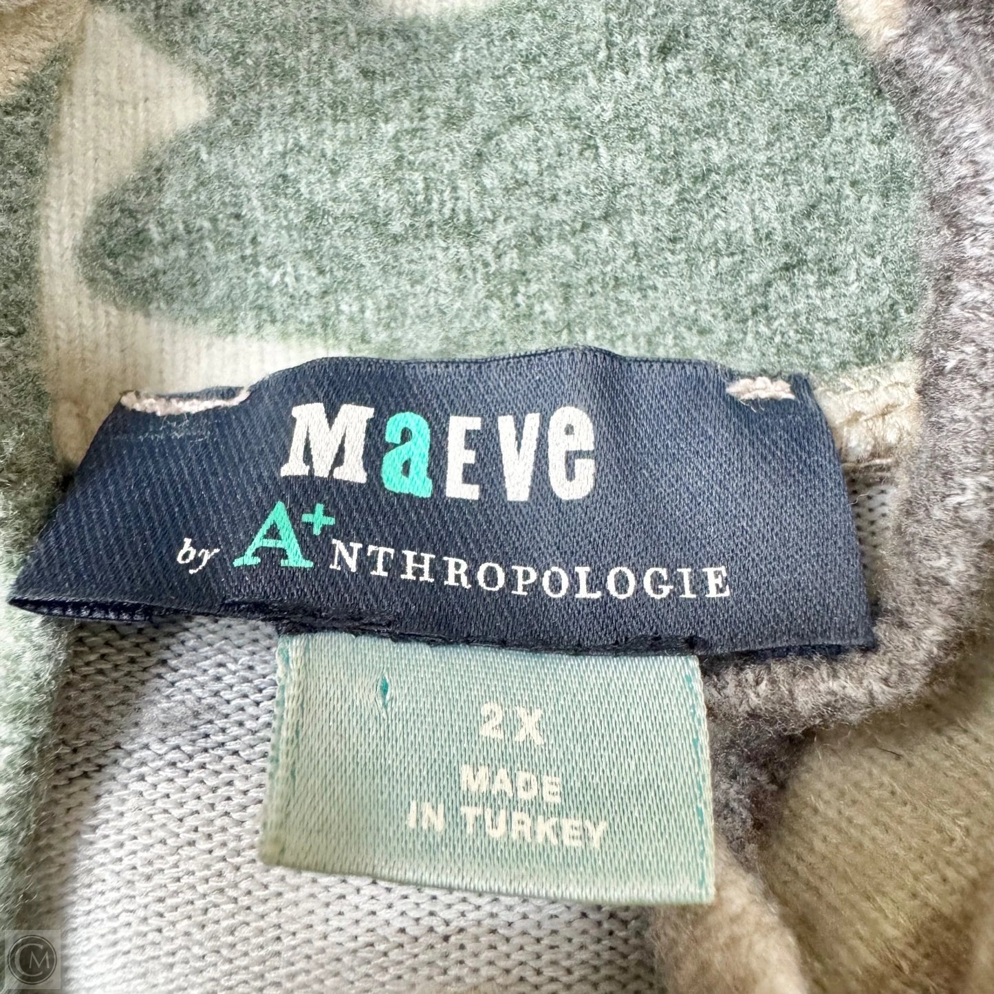 Top Long Sleeve By Maeve In Camouflage Print, Size: 2x