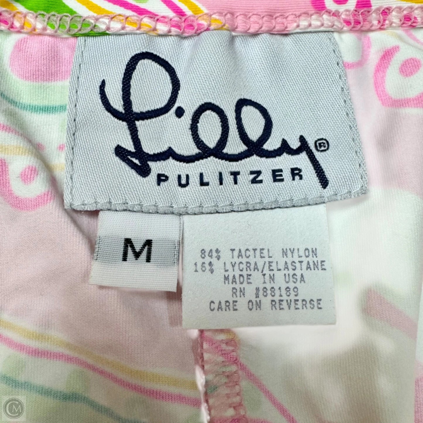 Dress Designer By Lilly Pulitzer In Green & Pink, Size: M