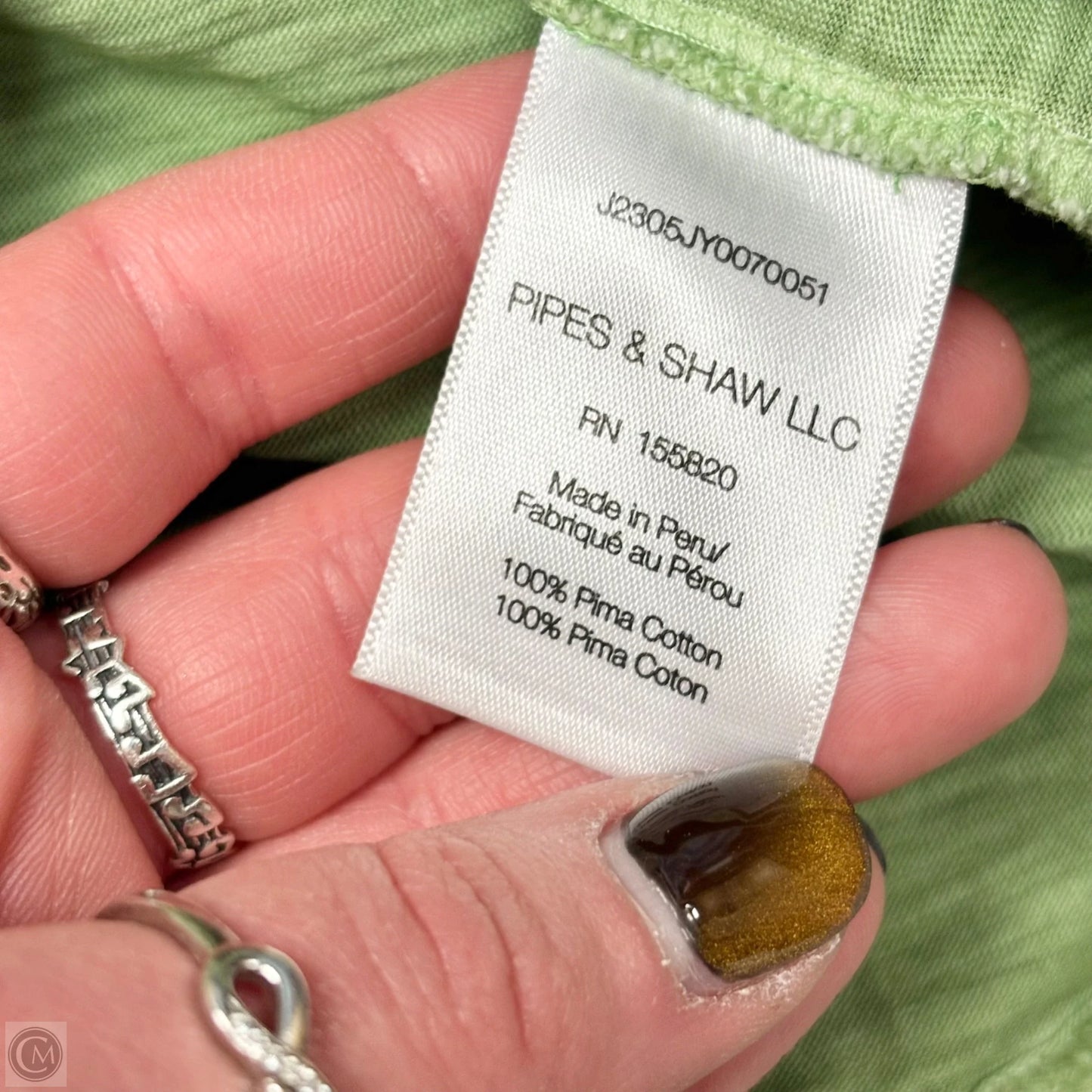 Top Short Sleeve By Veronica Beard In Green, Size: L