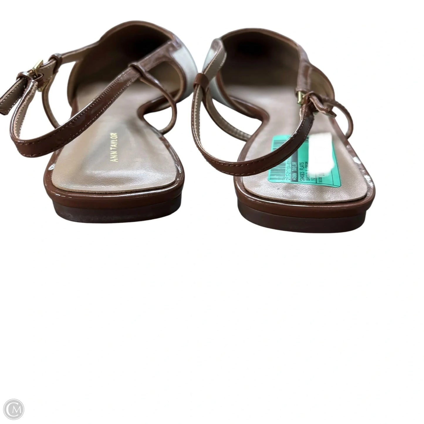 Shoes Flats By Ann Taylor In Brown & Cream, Size: 10
