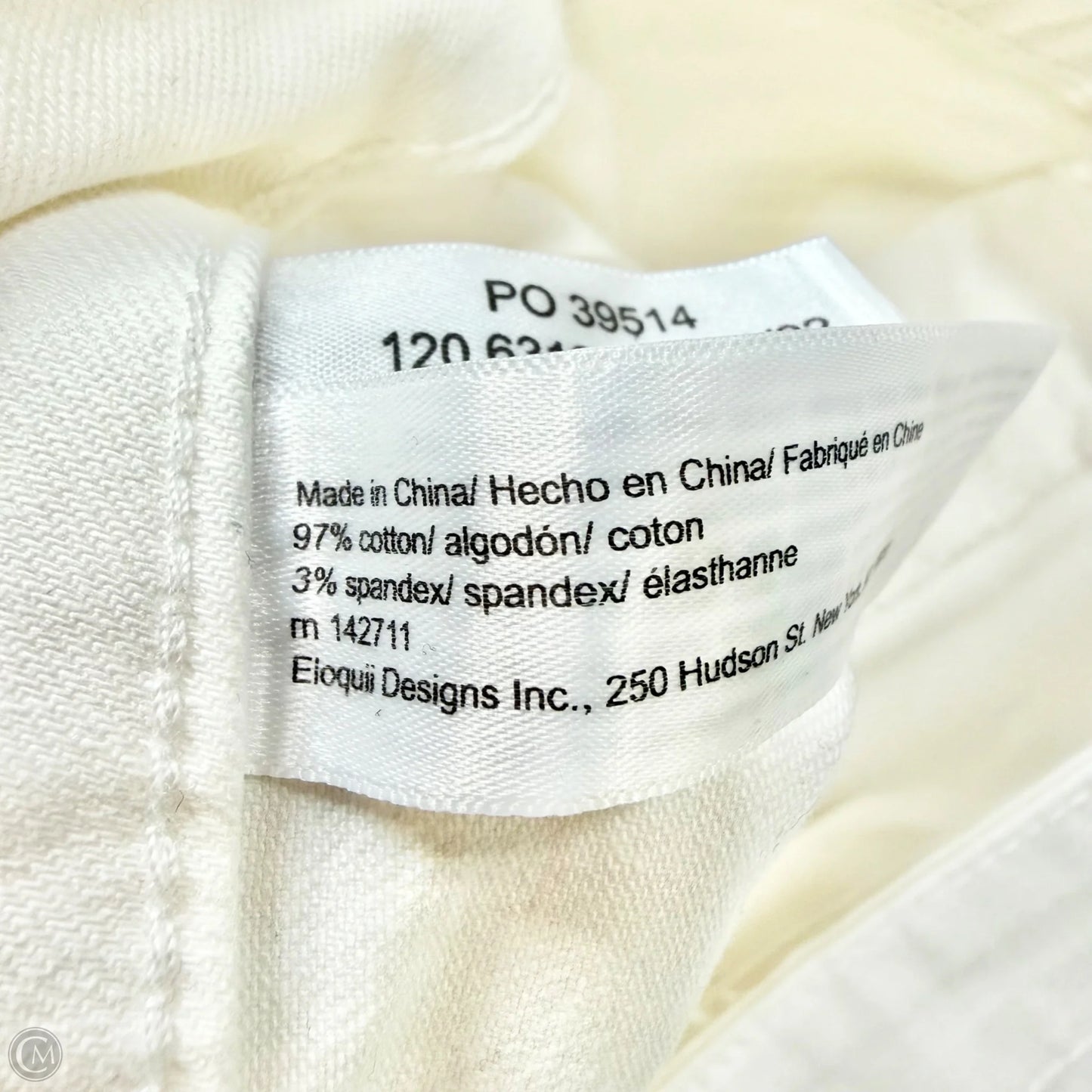 Skort By Eloquii In White Denim, Size: 26
