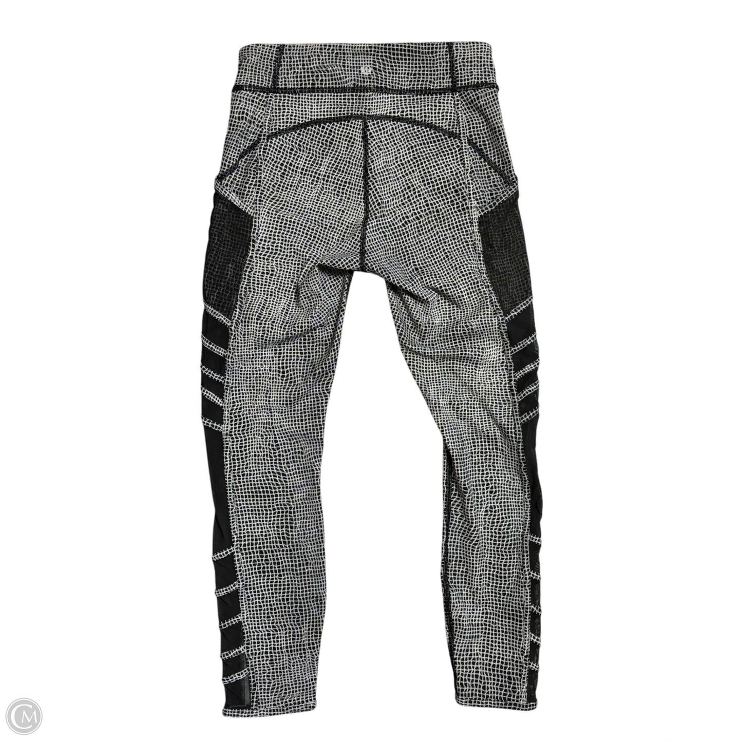 Athletic Leggings By Lululemon In Black & White, Size: S
