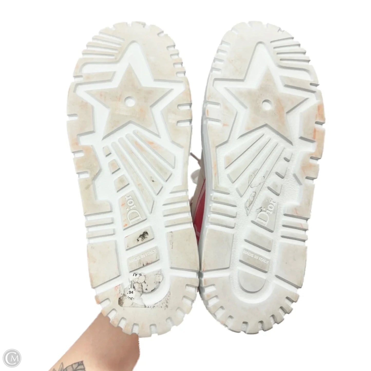 Shoes Luxury Designer By Dior In Pink & White, Size: 6