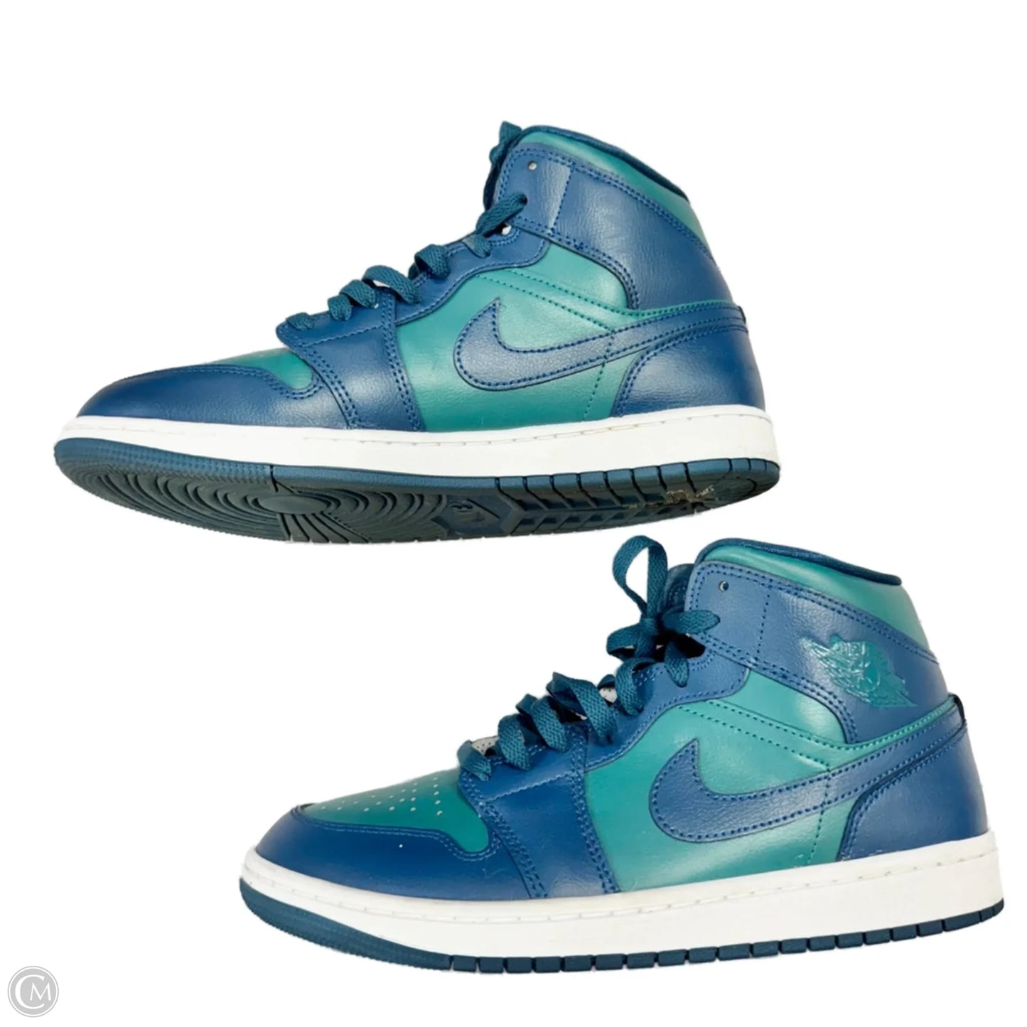 Shoes Luxury Designer By Jordan In Teal, Size: 9.5