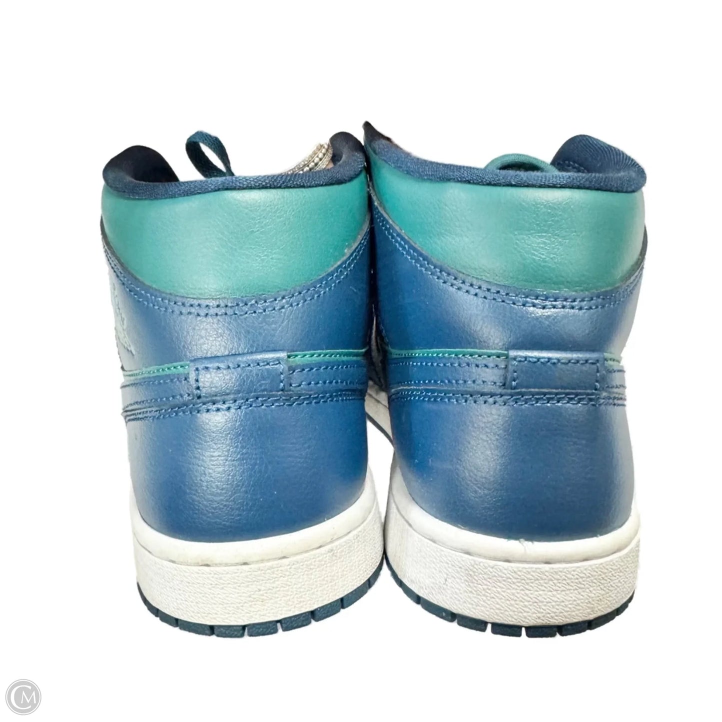 Shoes Luxury Designer By Jordan In Teal, Size: 9.5