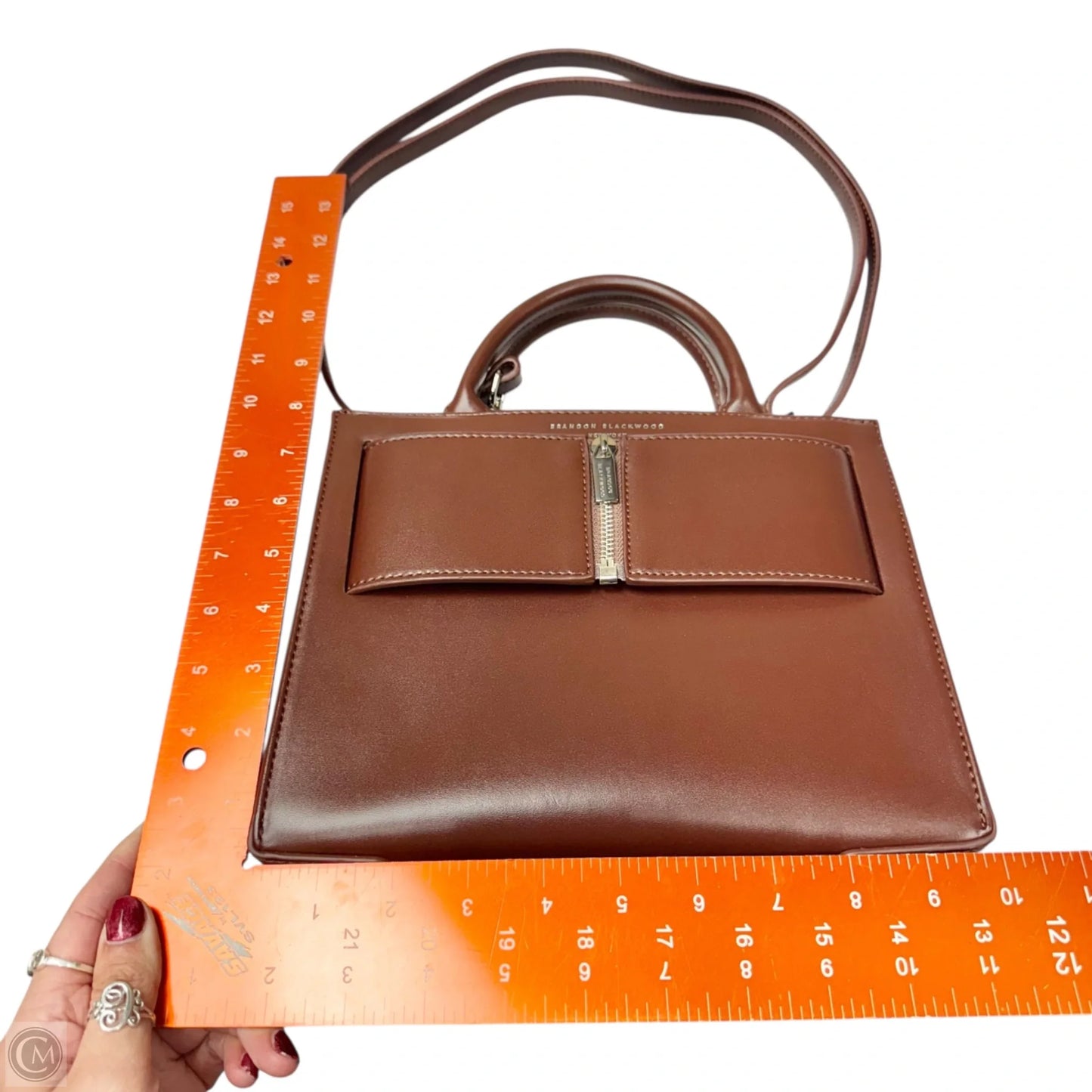 Crossbody Leather By Brandon Blackwood, Size: Medium