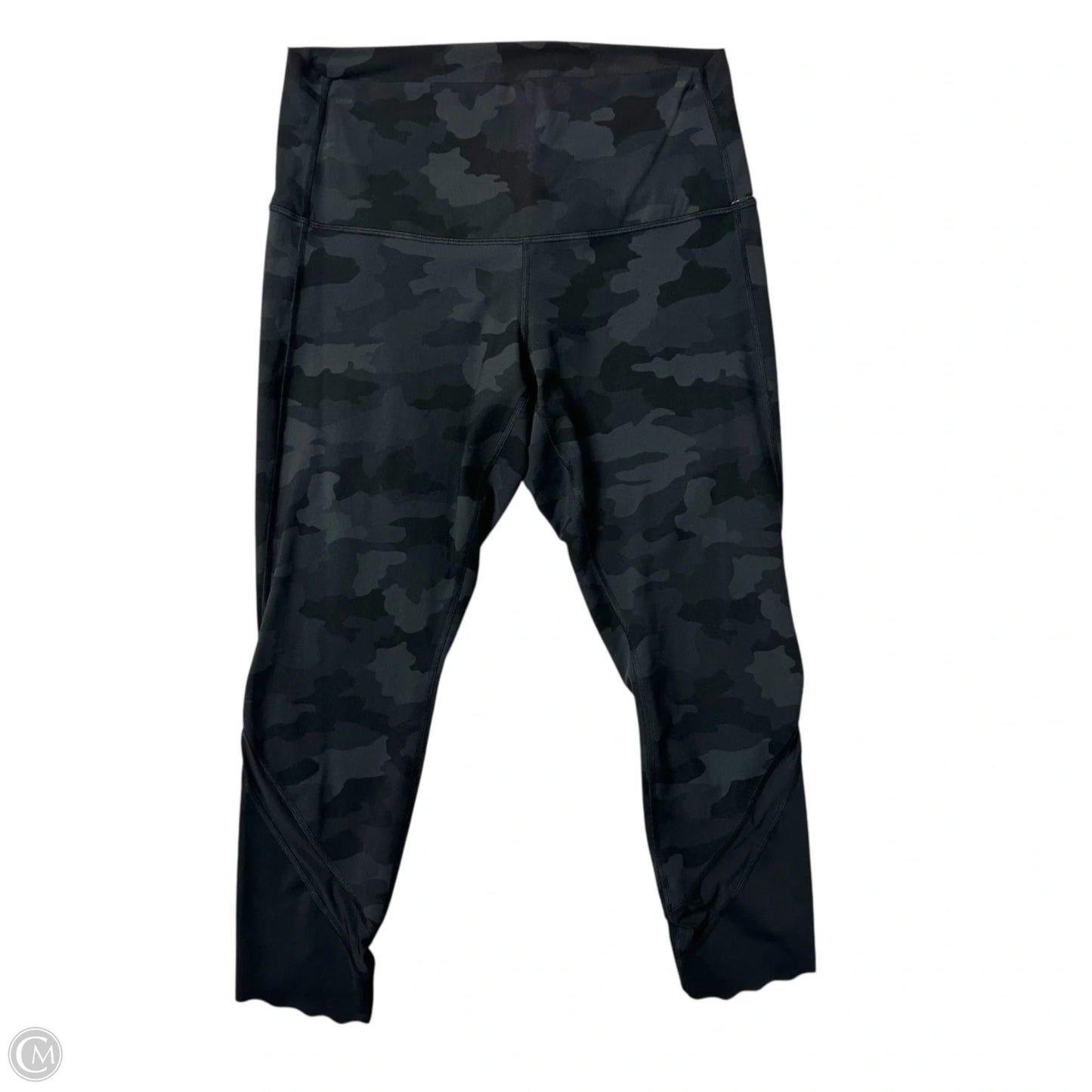 Athletic Leggings Capris By Lululemon In Black & Grey, Size: 12