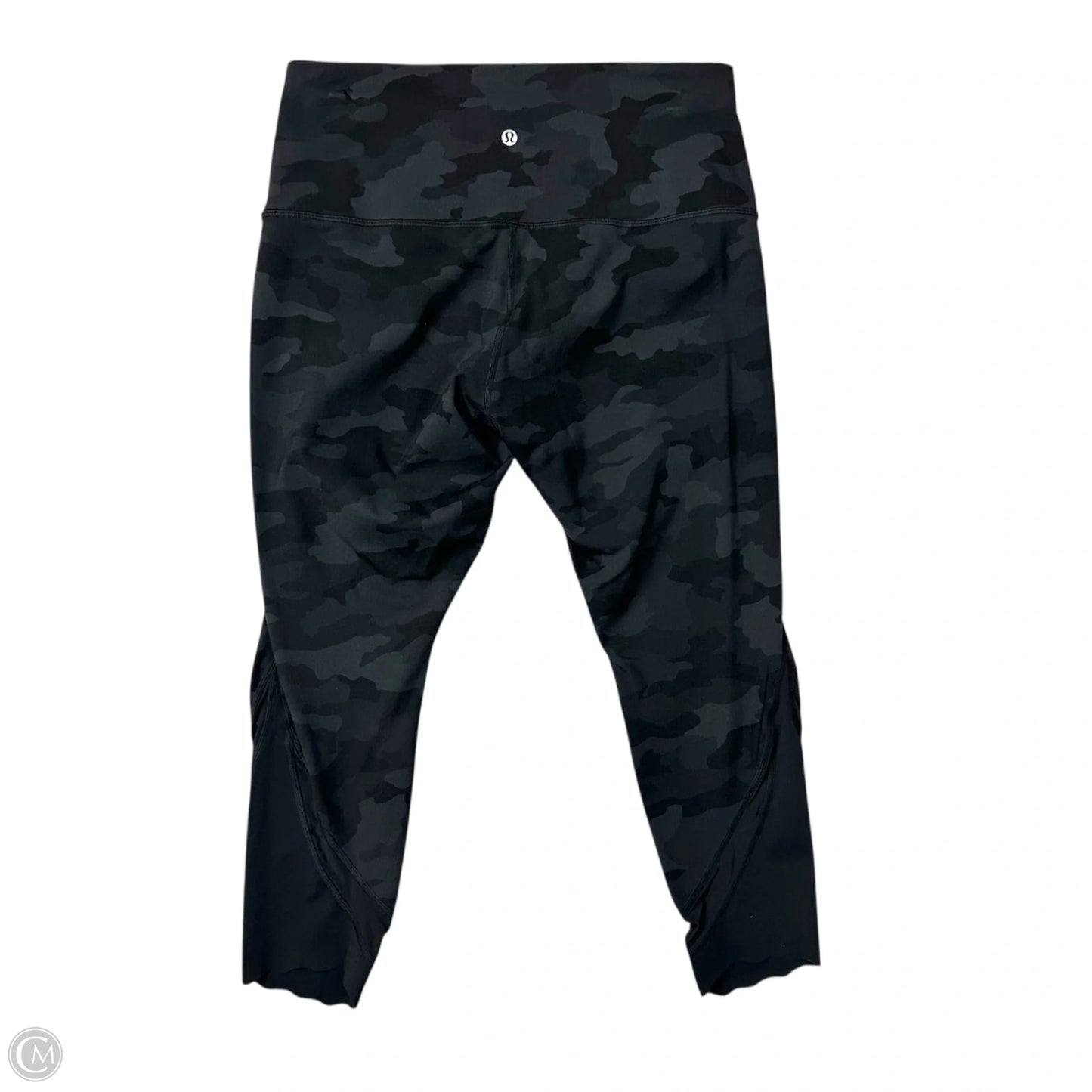 Athletic Leggings Capris By Lululemon In Black & Grey, Size: 12