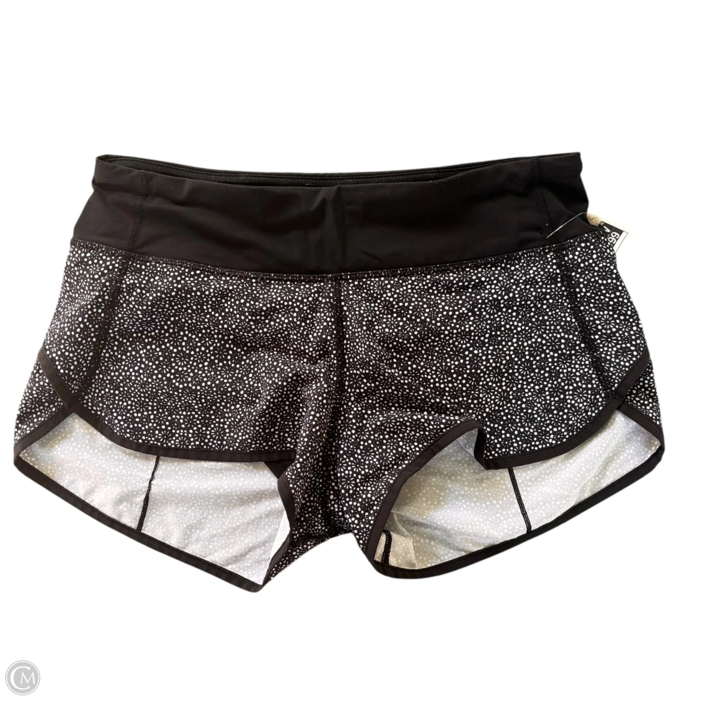 Athletic Shorts By Lululemon In Black & White, Size: 4