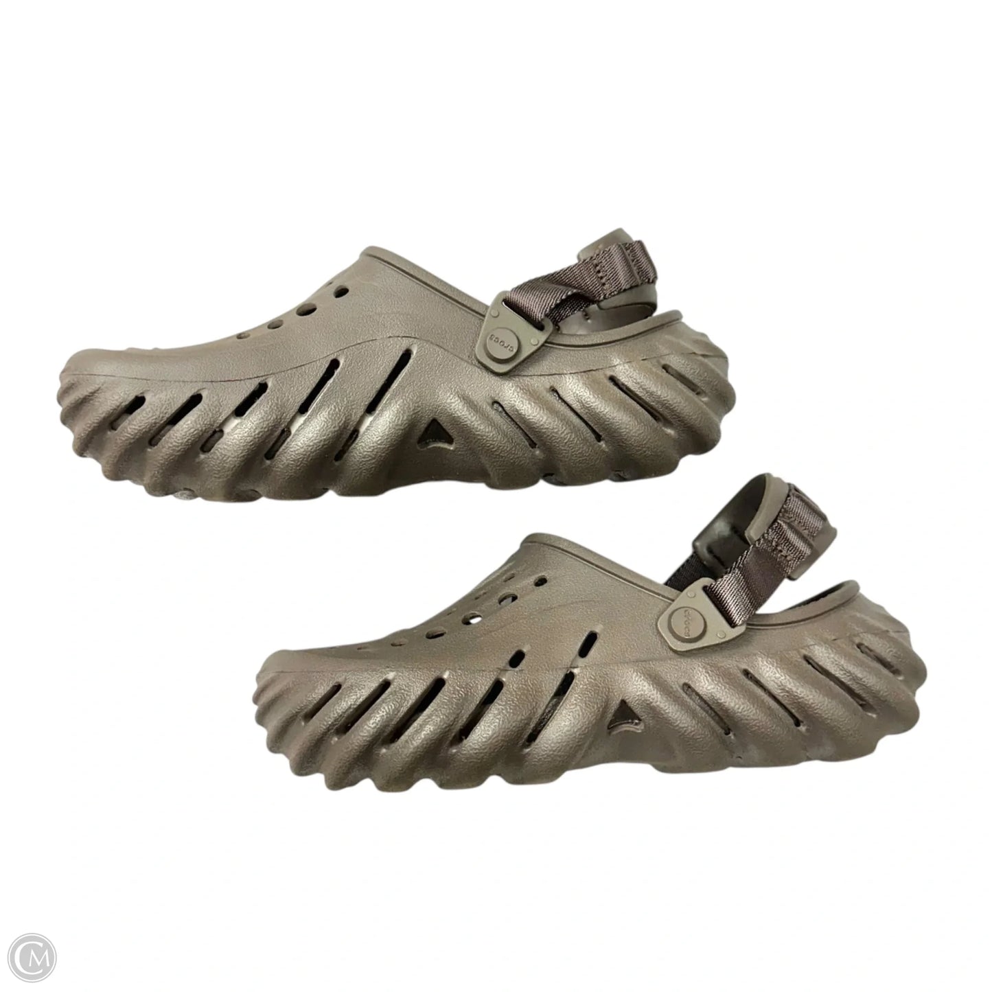 Sandals Flats By Crocs In Brown, Size: 9