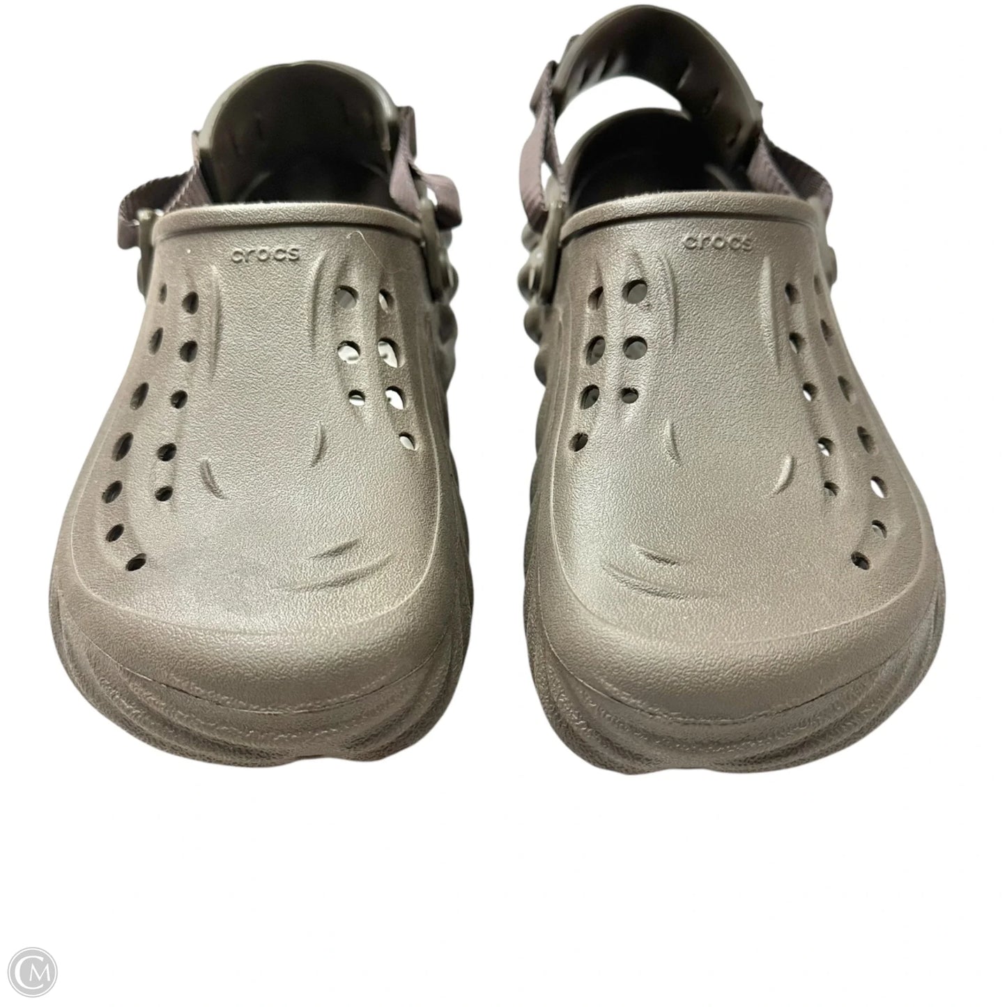Sandals Flats By Crocs In Brown, Size: 9