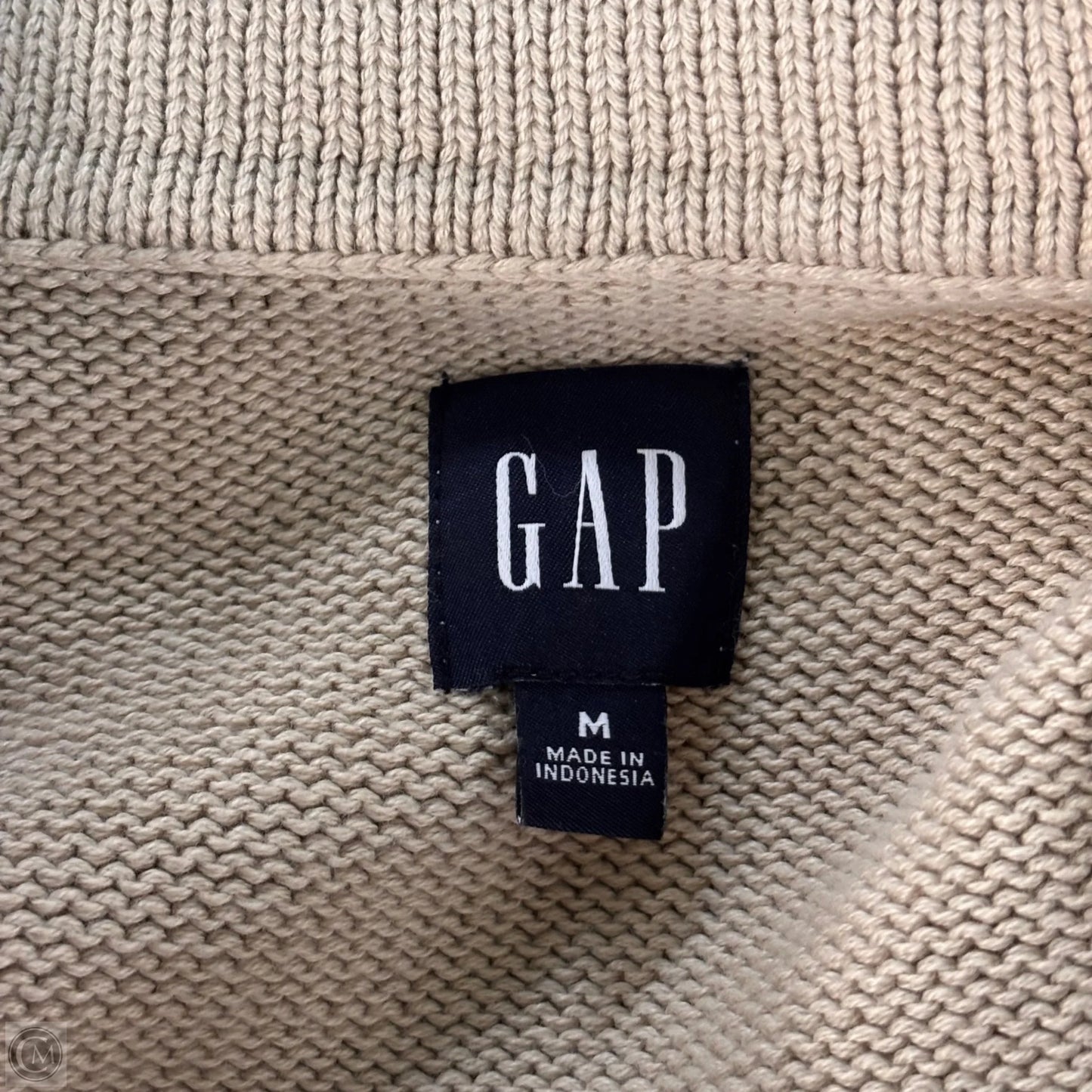 Sweater By Gap In Brown & Cream, Size: M