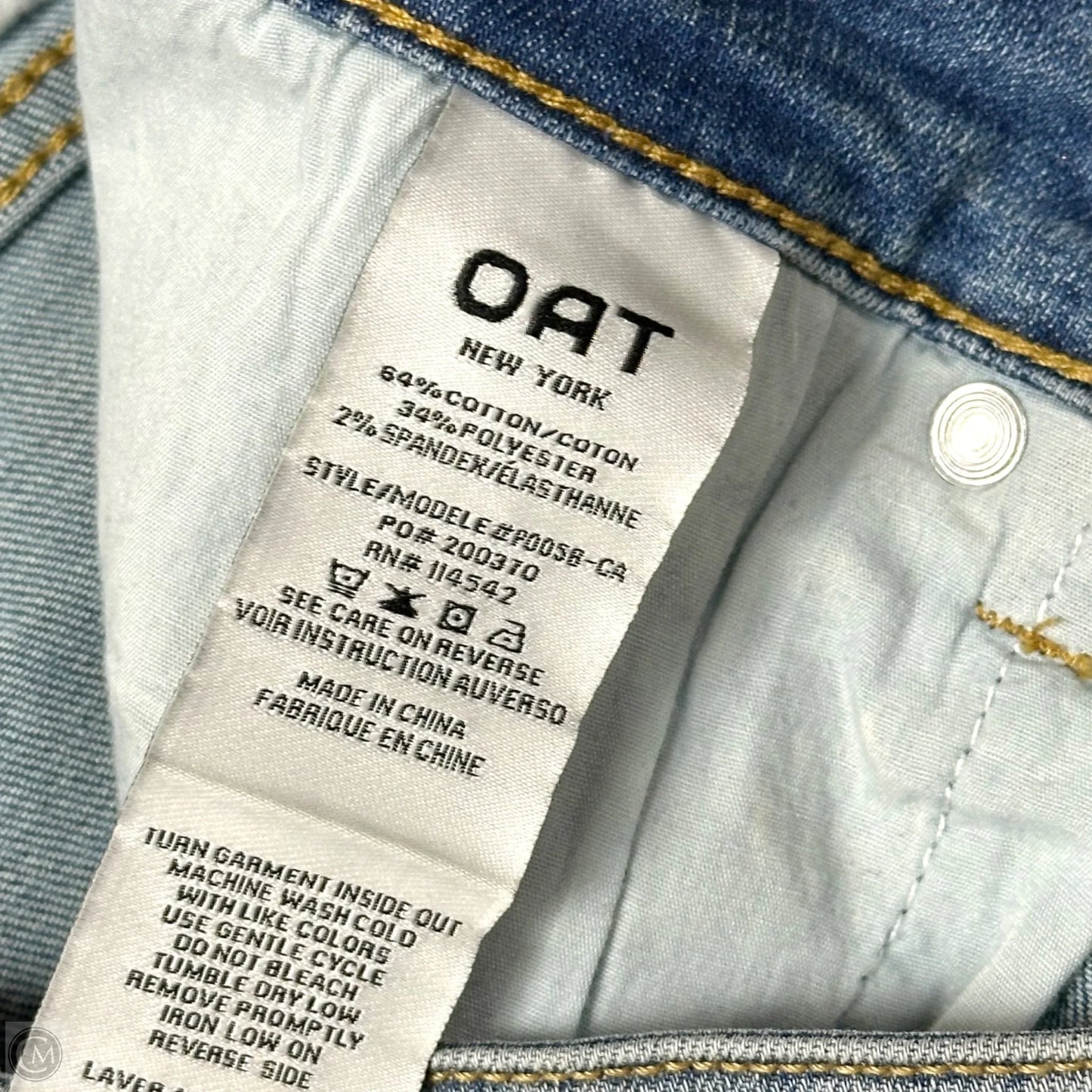 Jeans Straight By Oat In Blue, Size: 8