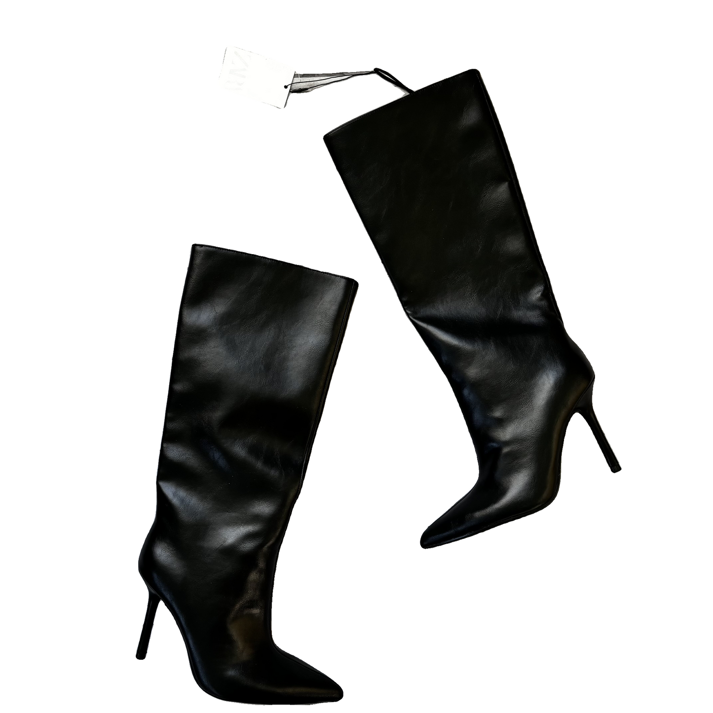Boots Knee Heels By Zara In Black, Size: 6.5