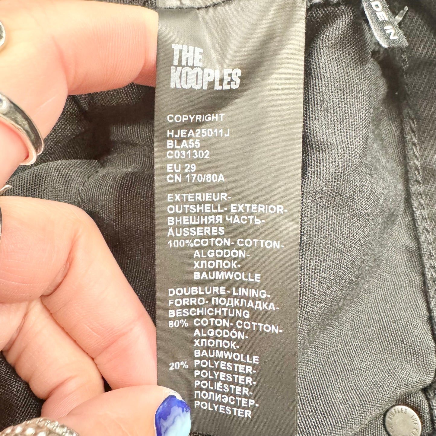 Jeans Straight By The Kooples In Black Denim, Size: 8