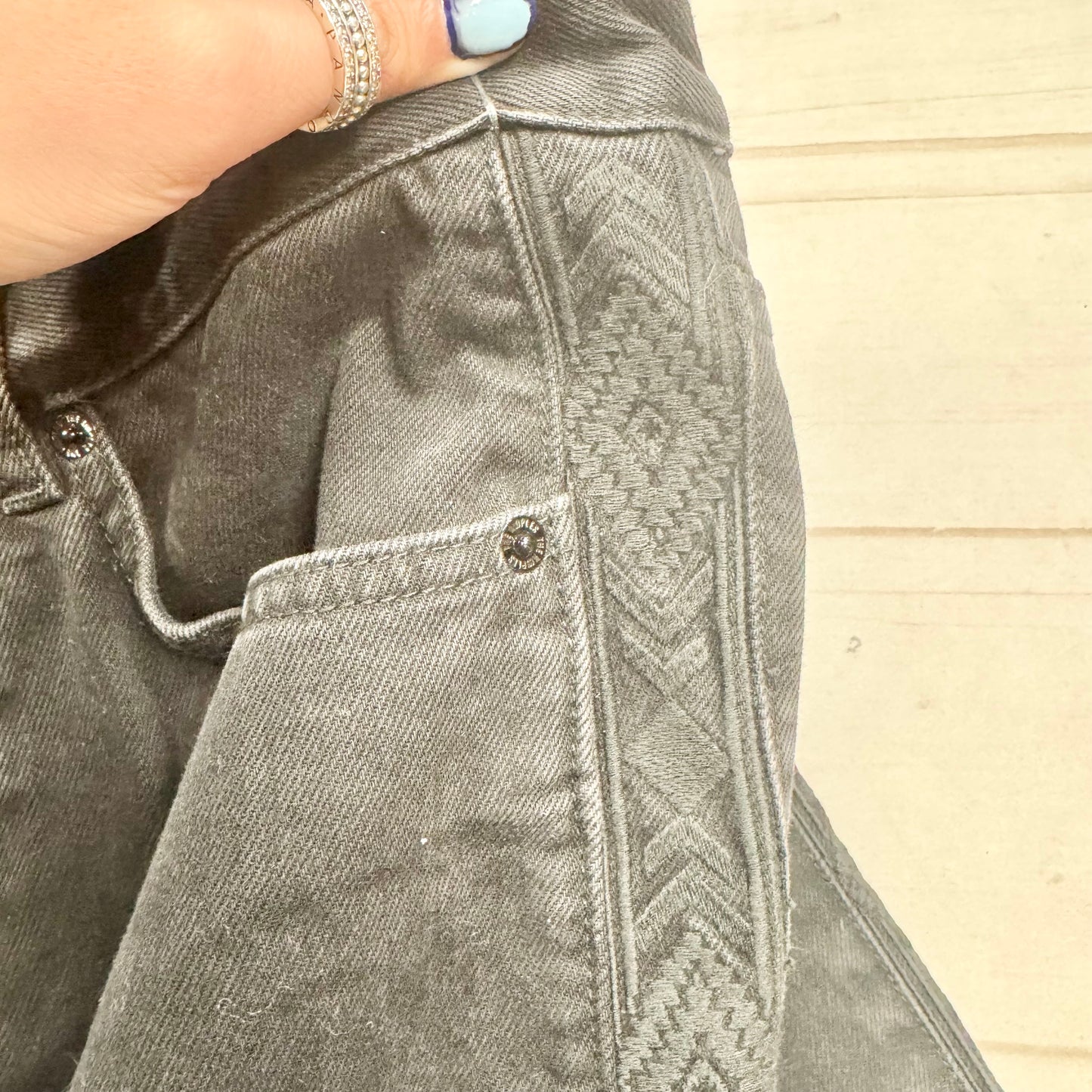 Jeans Straight By The Kooples In Black Denim, Size: 8