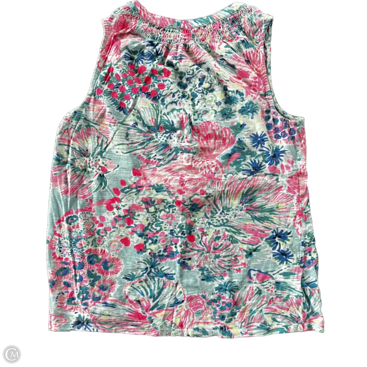 Top Sleeveless Designer By Lilly Pulitzer In Blue & Pink, Size: S