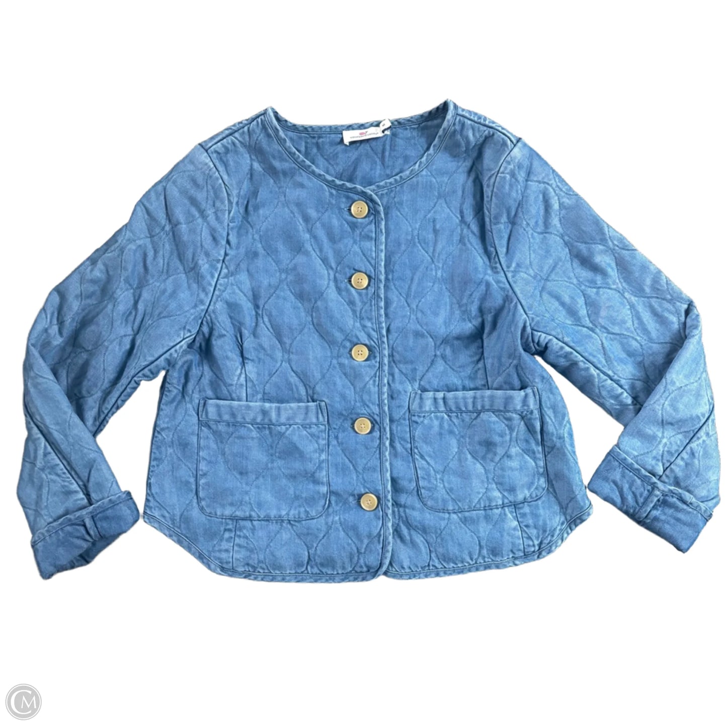 Jacket Denim By Vineyard Vines In Blue Denim, Size: M