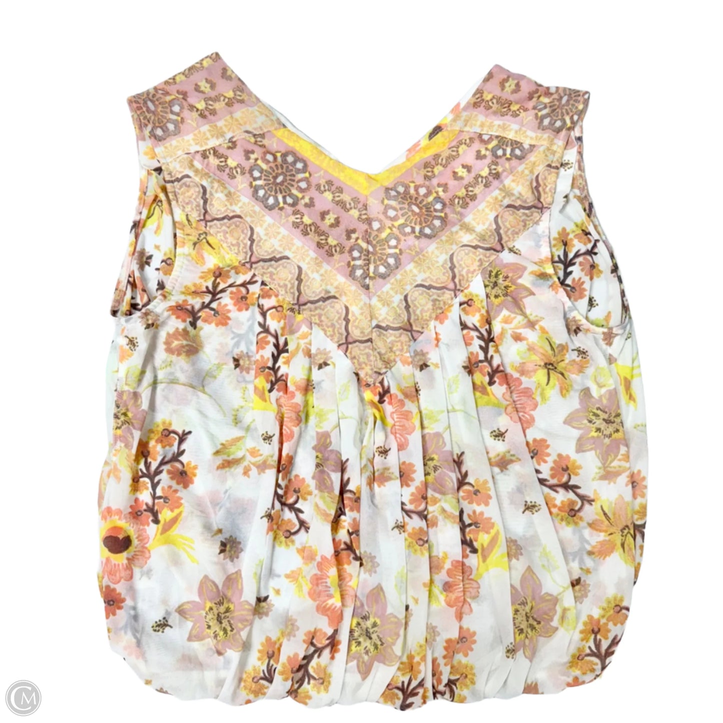 Top Sleeveless By Free People In Floral Print, Size: S