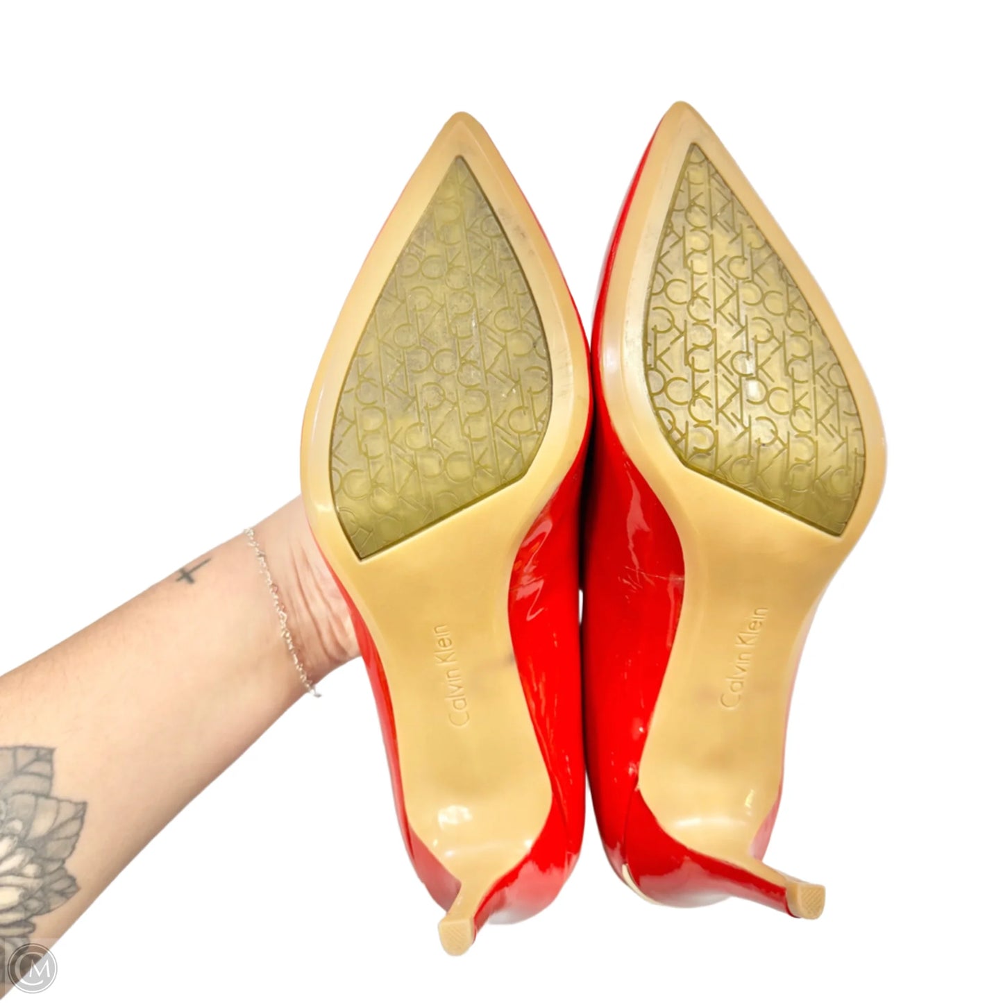 Shoes Heels Stiletto By Calvin Klein In Red, Size: 8