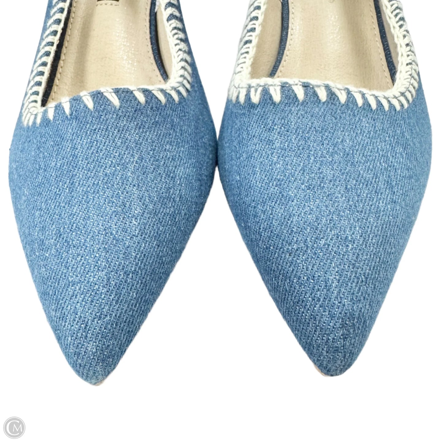 Shoes Heels Kitten By French Connection In Blue Denim, Size: 9