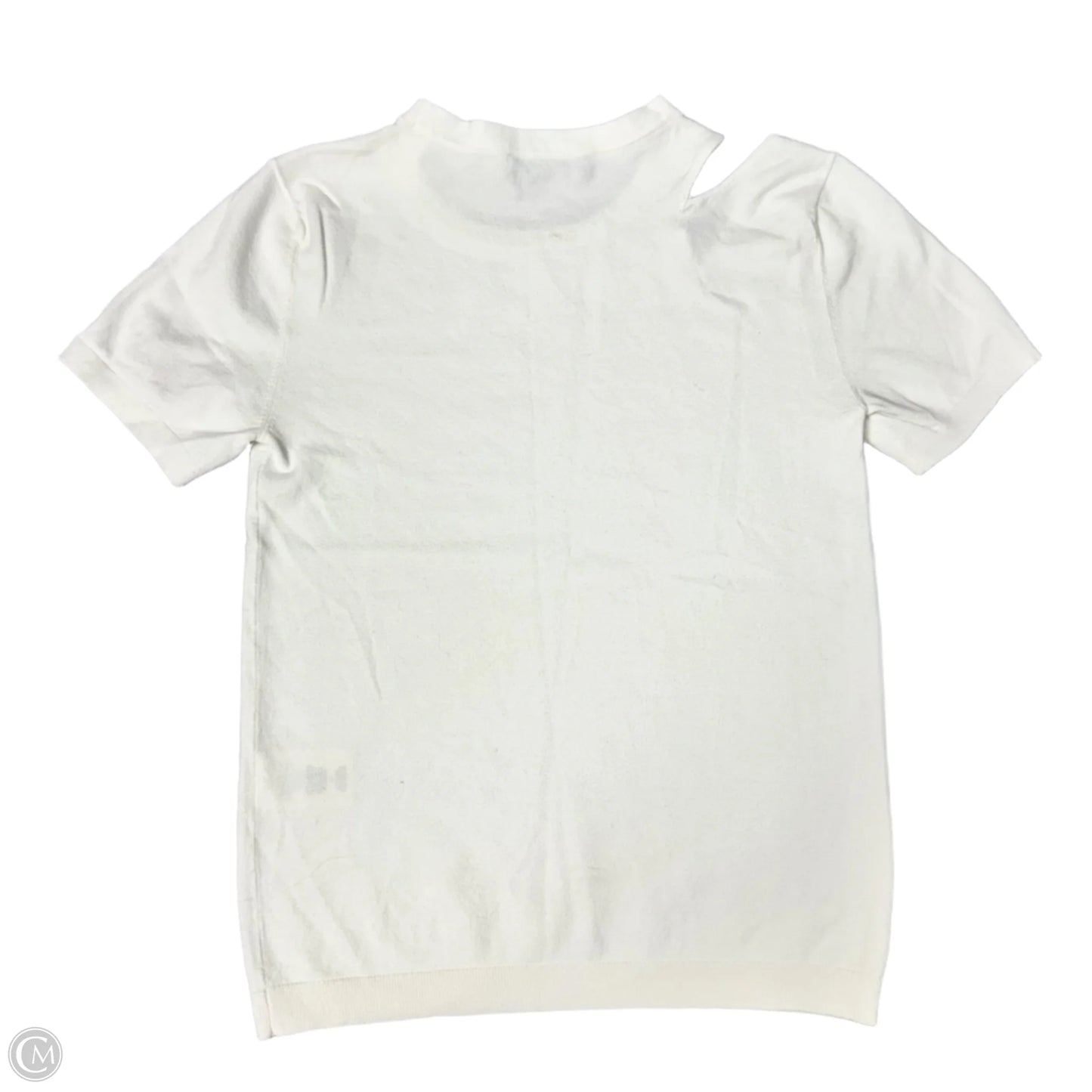 Top Short Sleeve Designer By Alice + Olivia In White, Size: M