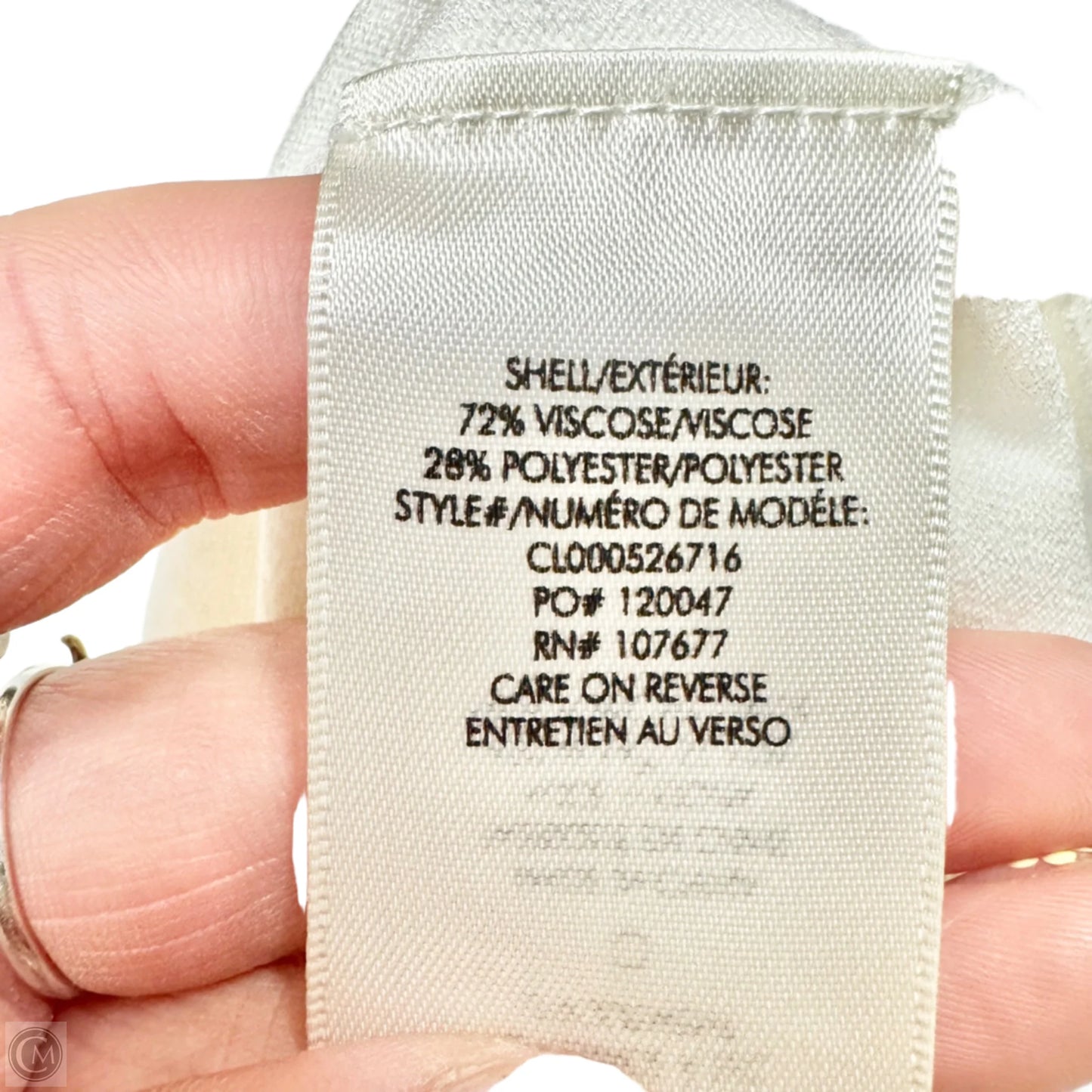 Top Short Sleeve Designer By Alice + Olivia In White, Size: M
