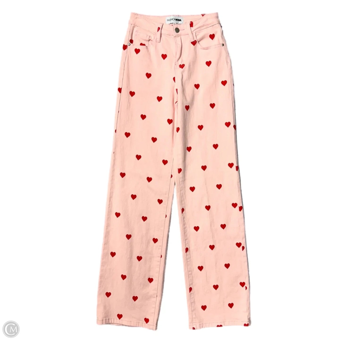 Jeans Boyfriend By Fashion Nova In Pink Denim, Size: 0