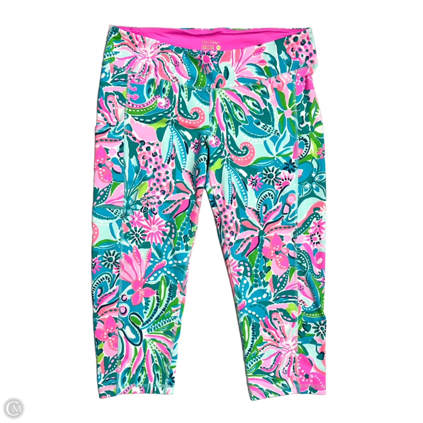 Pants Designer By Lilly Pulitzer In Blue & Green, Size: Xl
