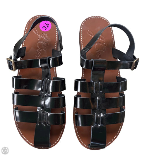 Sandals Flats By J. Crew In Black, Size: 9.5