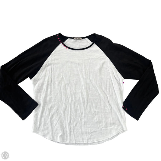 Top Long Sleeve By Lisa Todd In Black & White, Size: L