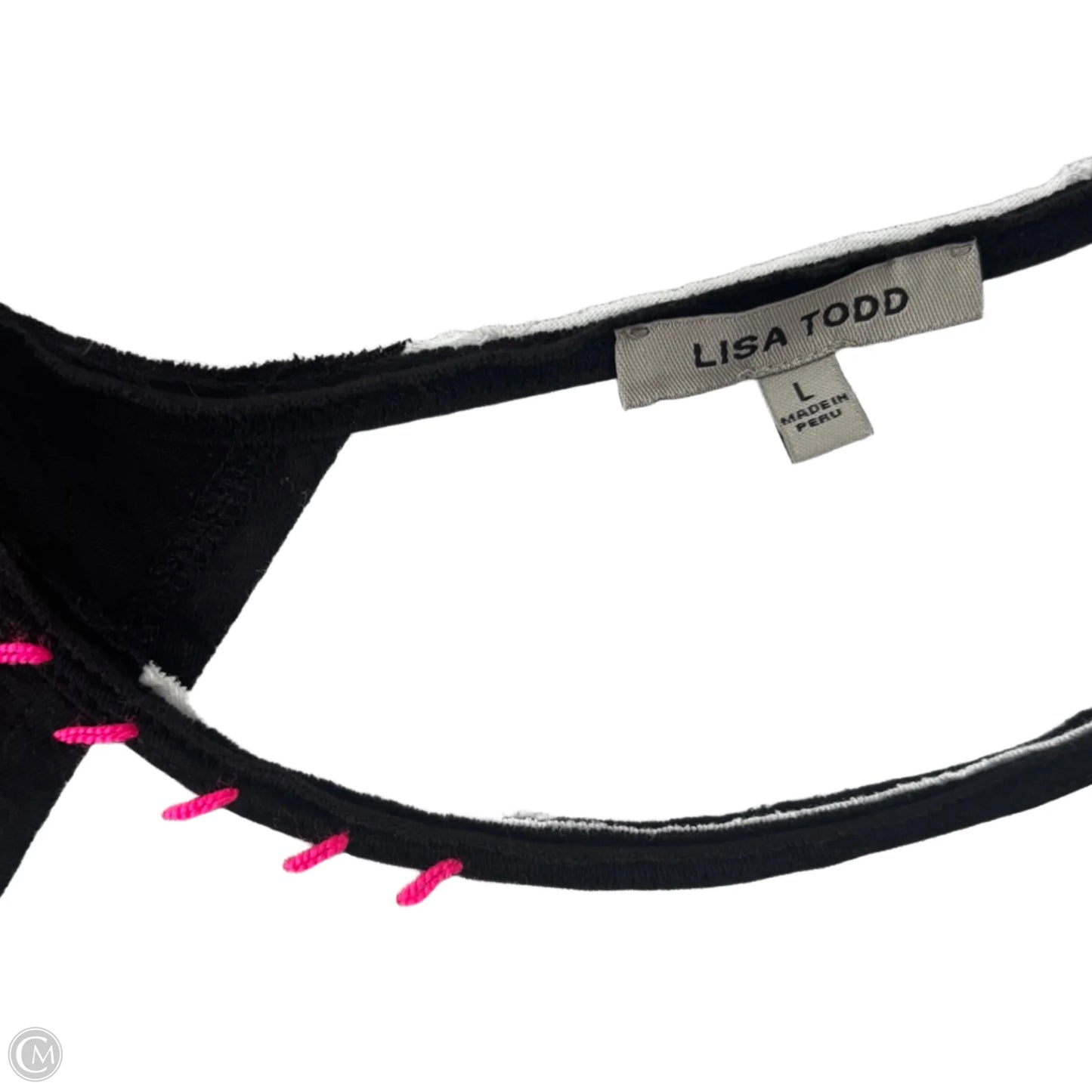 Top Long Sleeve By Lisa Todd In Black & White, Size: L